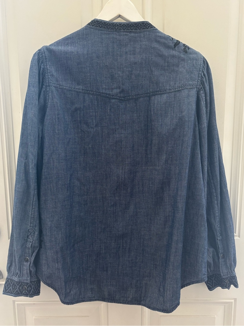 Sundance Lennon Embroidered Denim Shirt L - Picture 6 of 9